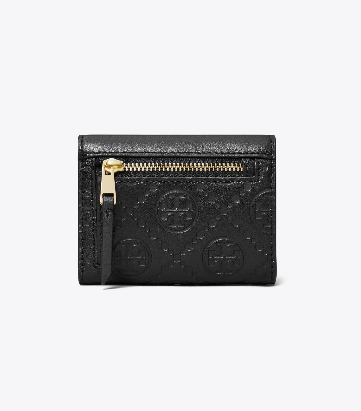 T Monogram Leather Small Envelope Wallet