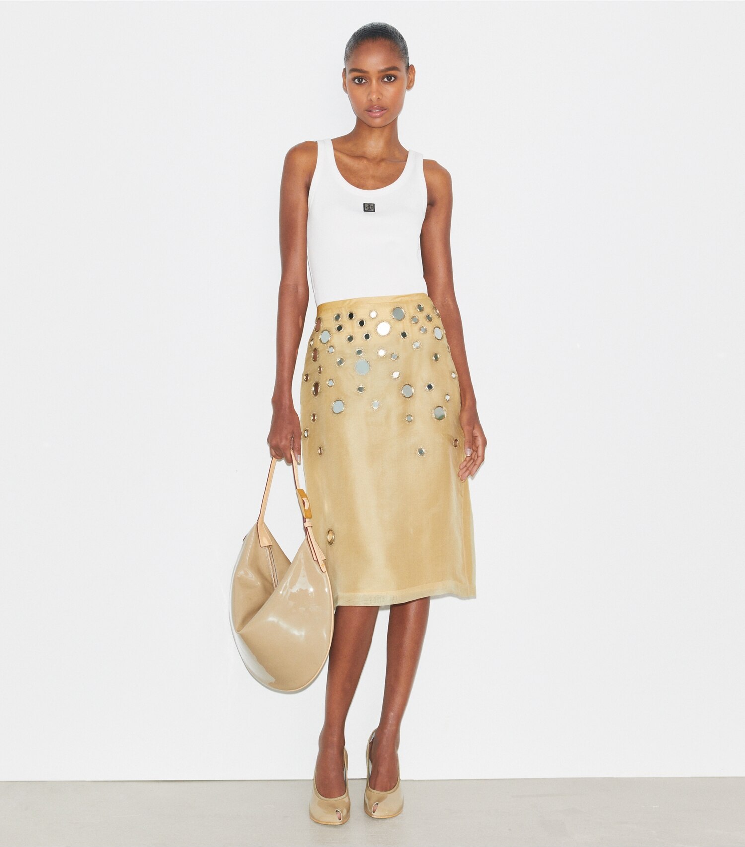 Embellished Mirror Skirt