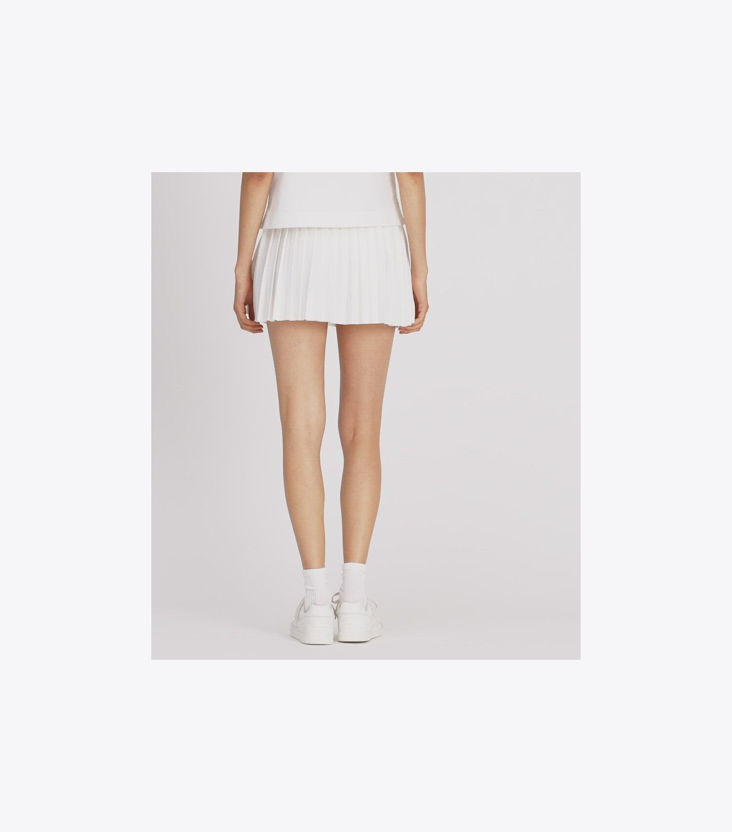 Jacquard Performance Jersey Pleated Overlay Skirt