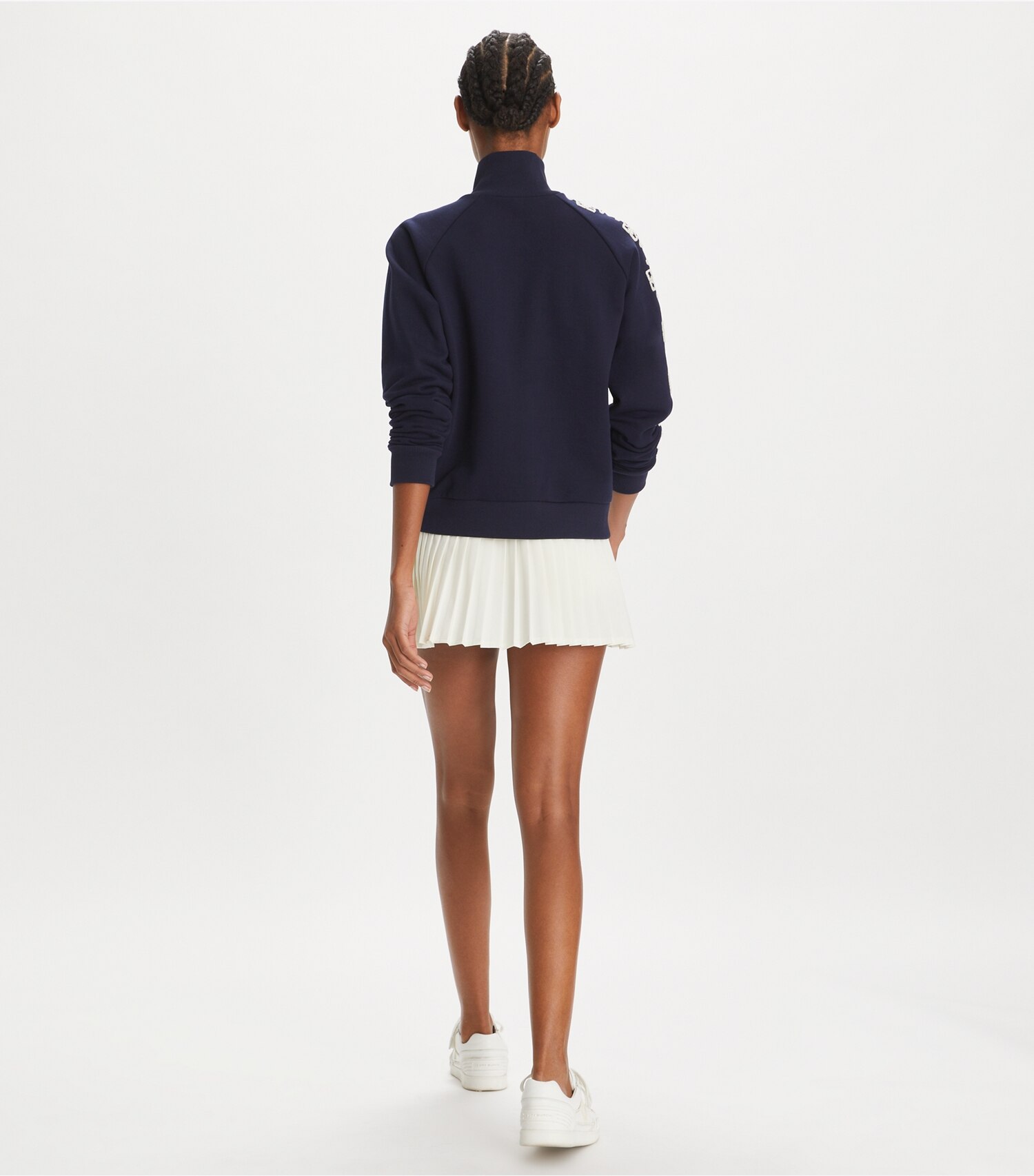 French Terry Logo Sleeve Half-Zip Sweatshirt