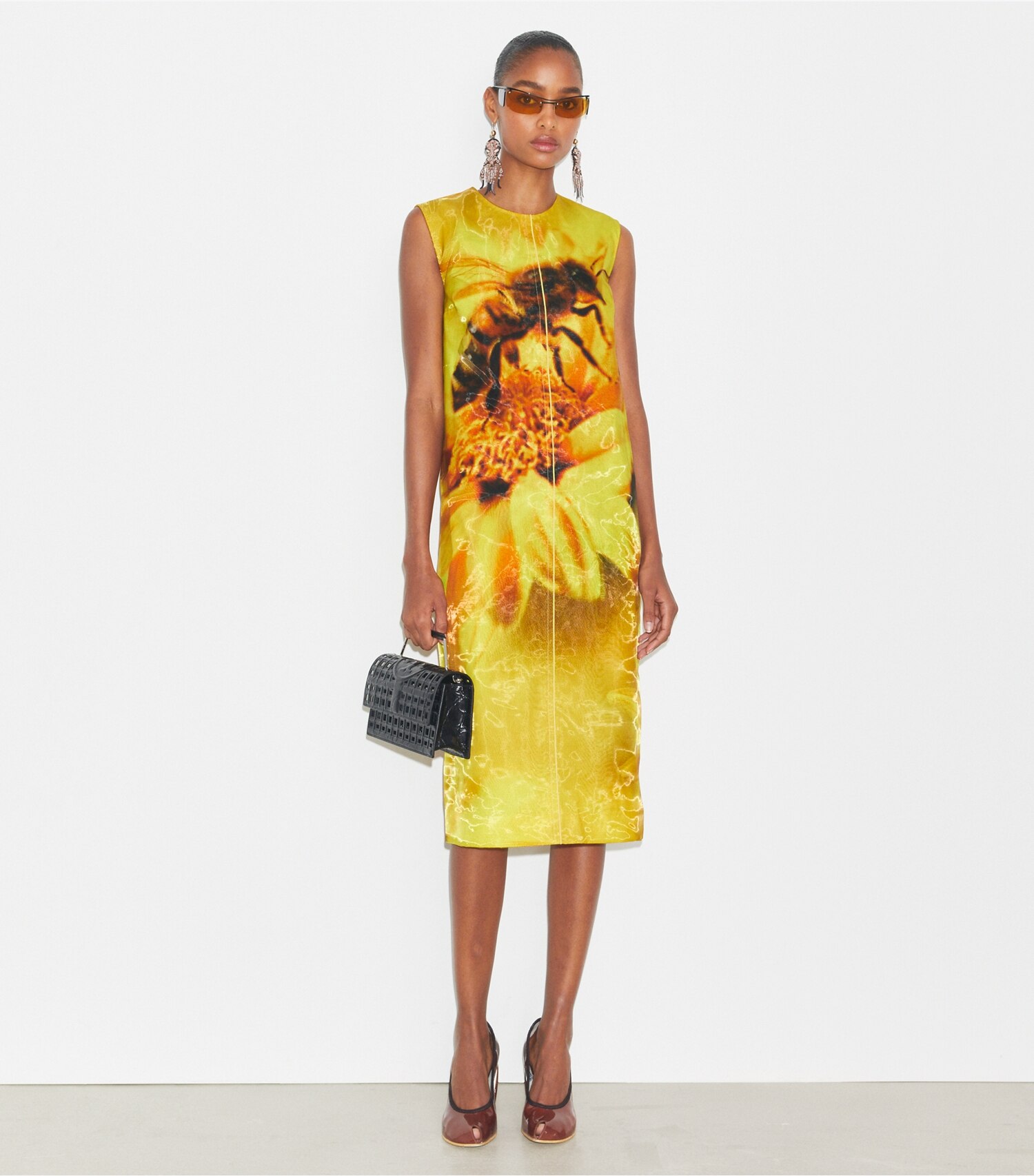 Printed Organza Dress