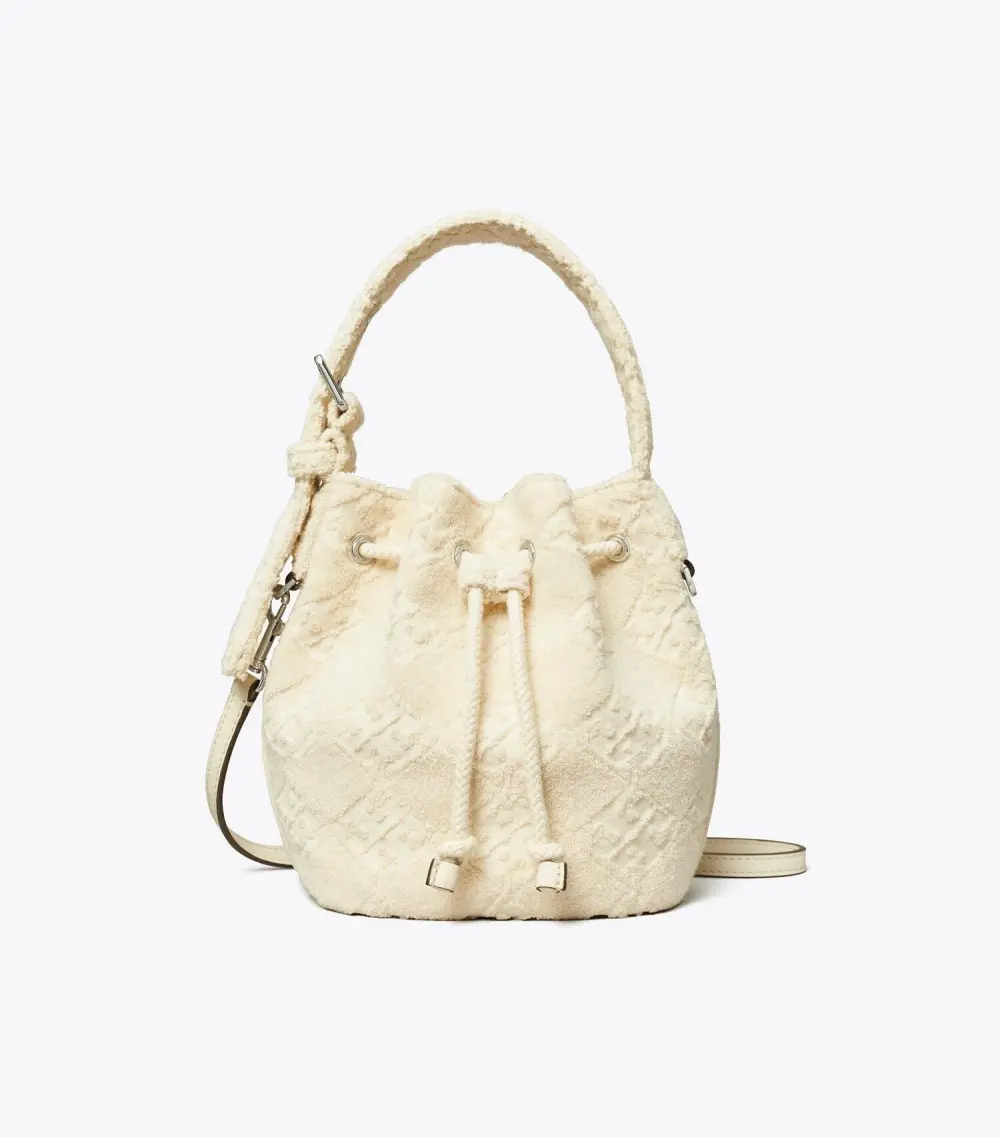 T Monogram Terry Mini Bucket Bag