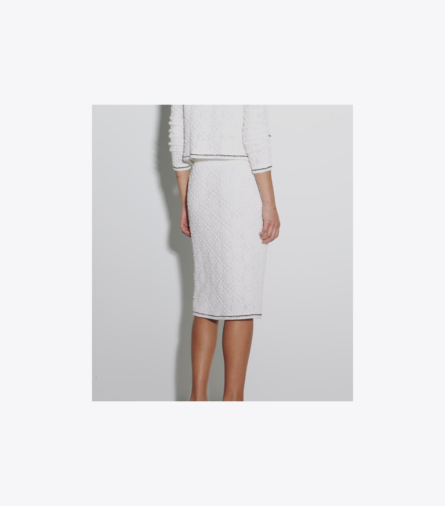 Cotton Logo Lace Cardigan