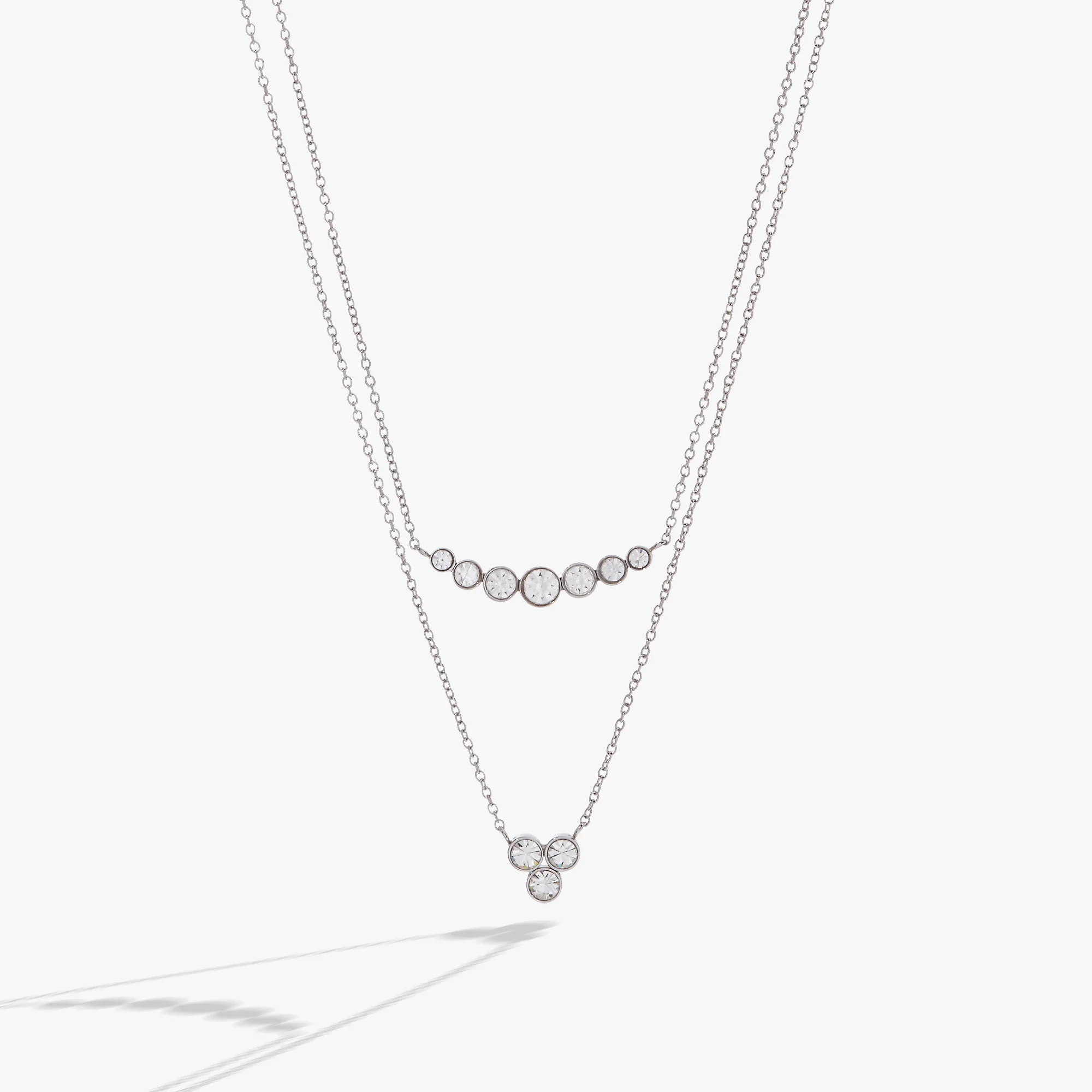 Double-Layer Crystal Necklace