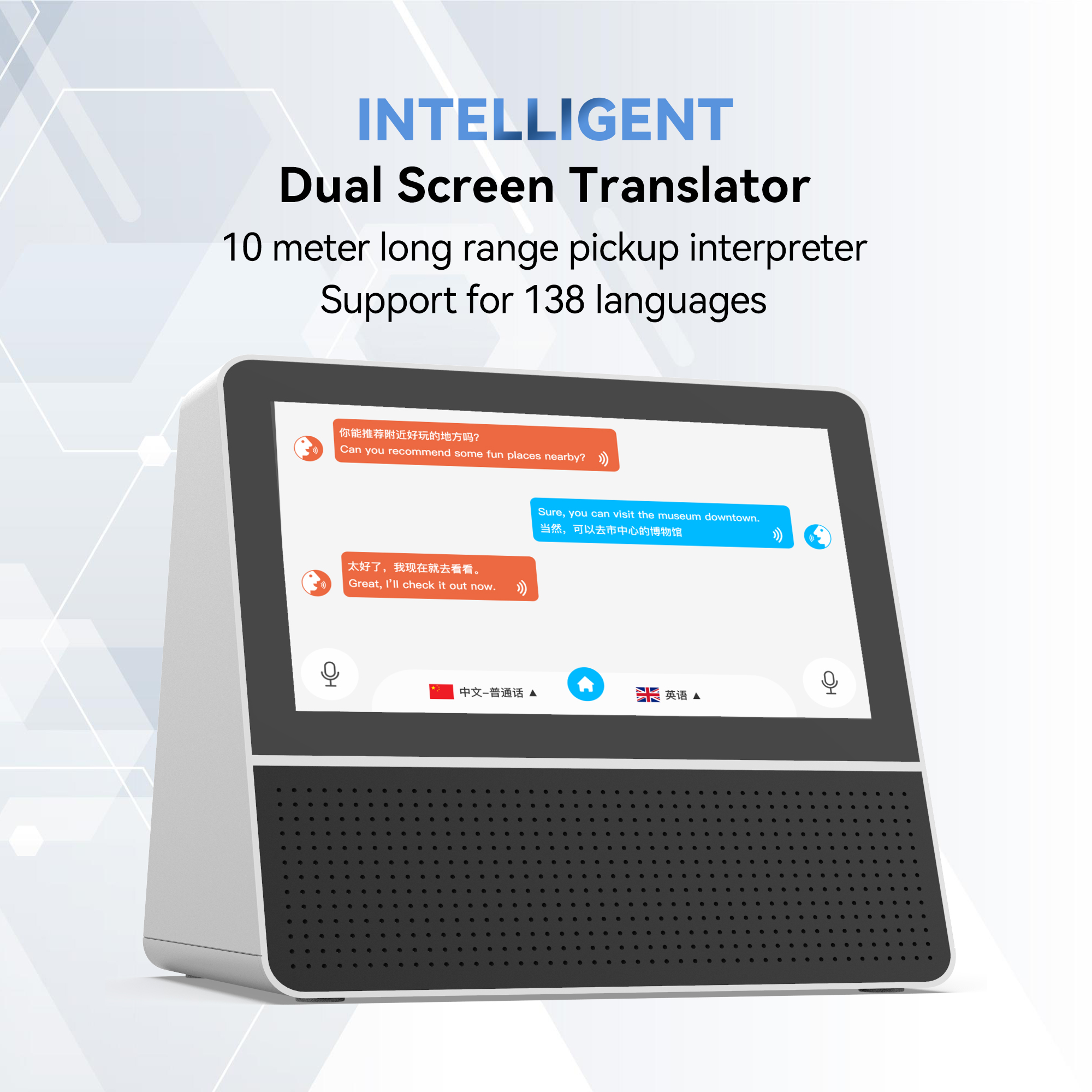 AI-201 Desktop Dual-Screen Translator