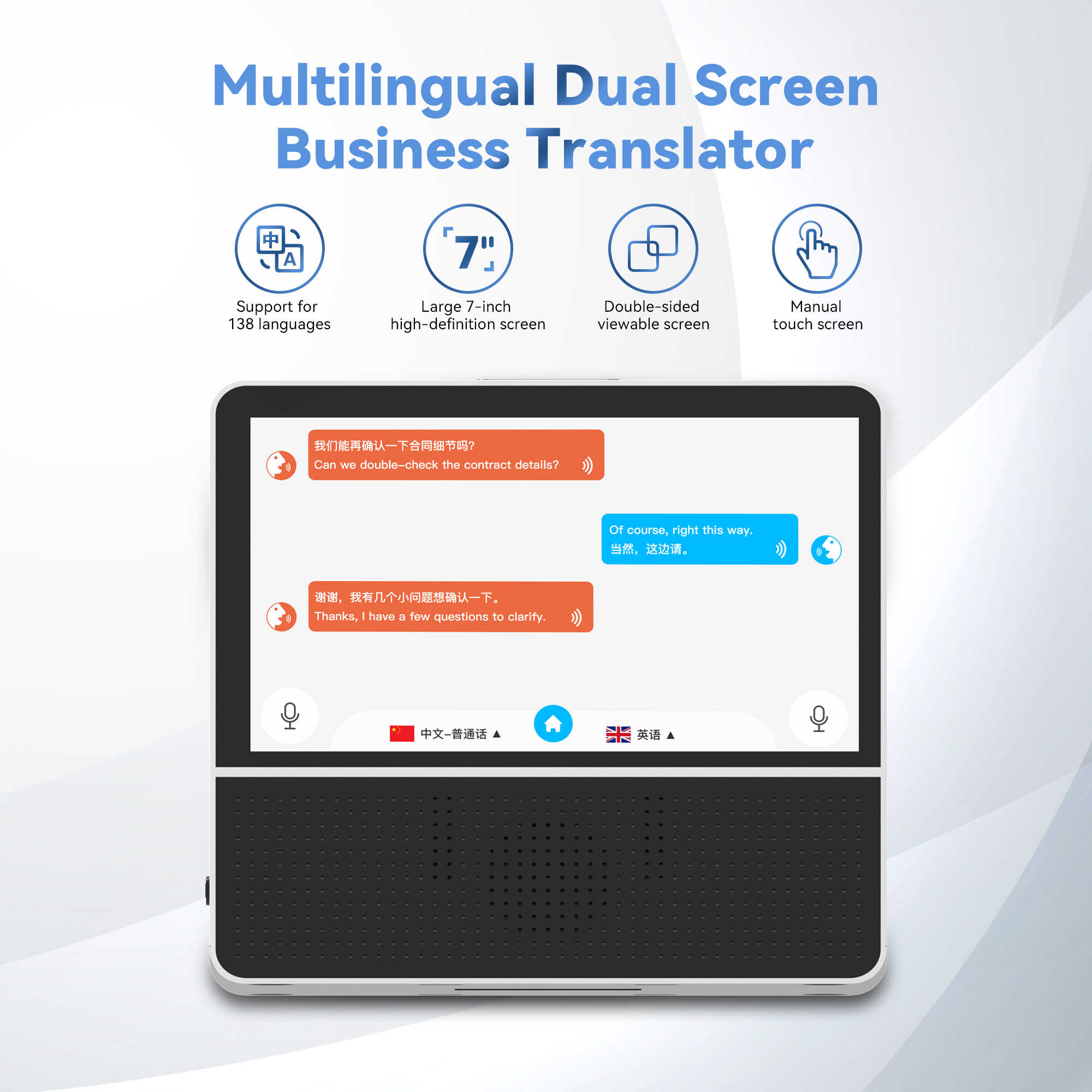 AI-201 Desktop Dual-Screen Translator