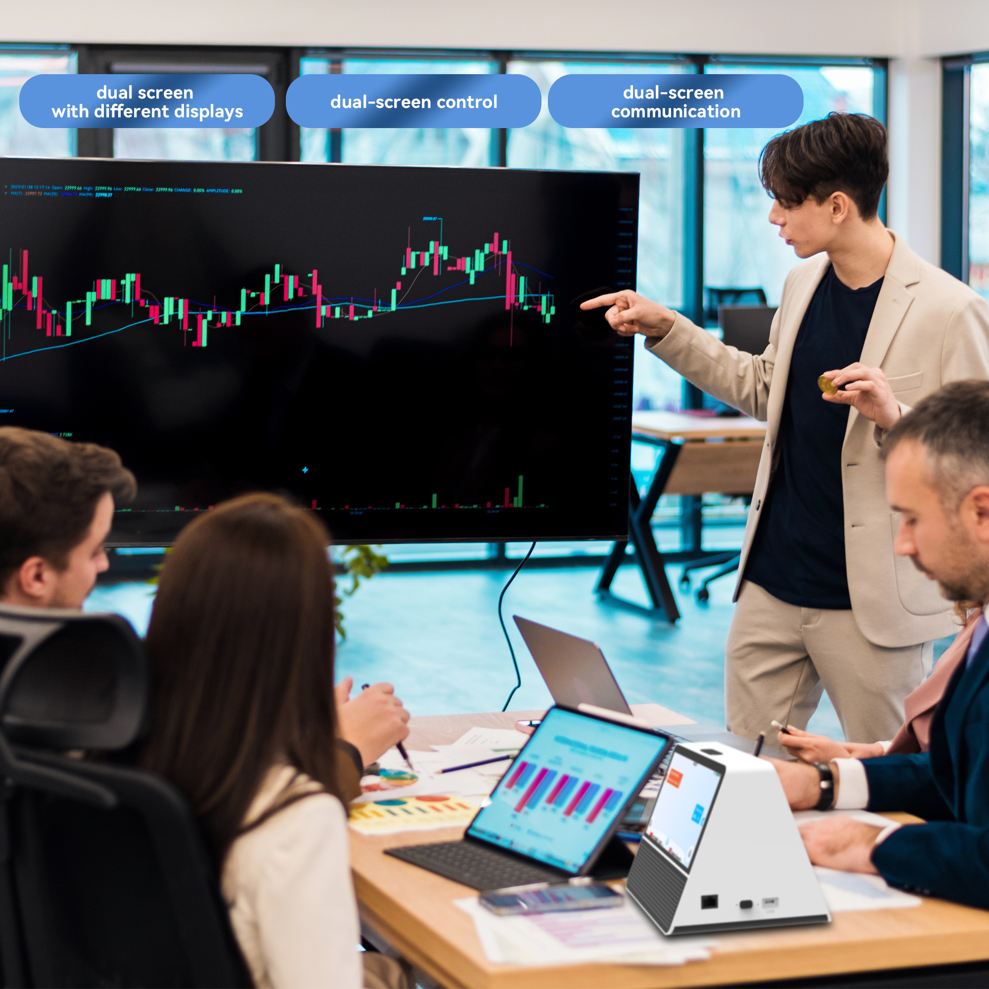 AI-201 Desktop Dual-Screen Translator