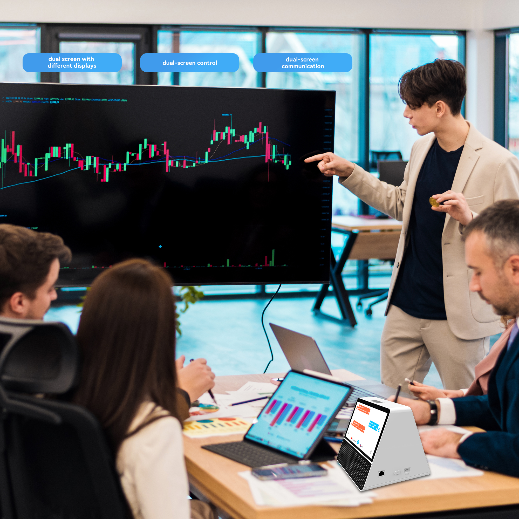 AI-202 Desktop Dual-Screen Translator