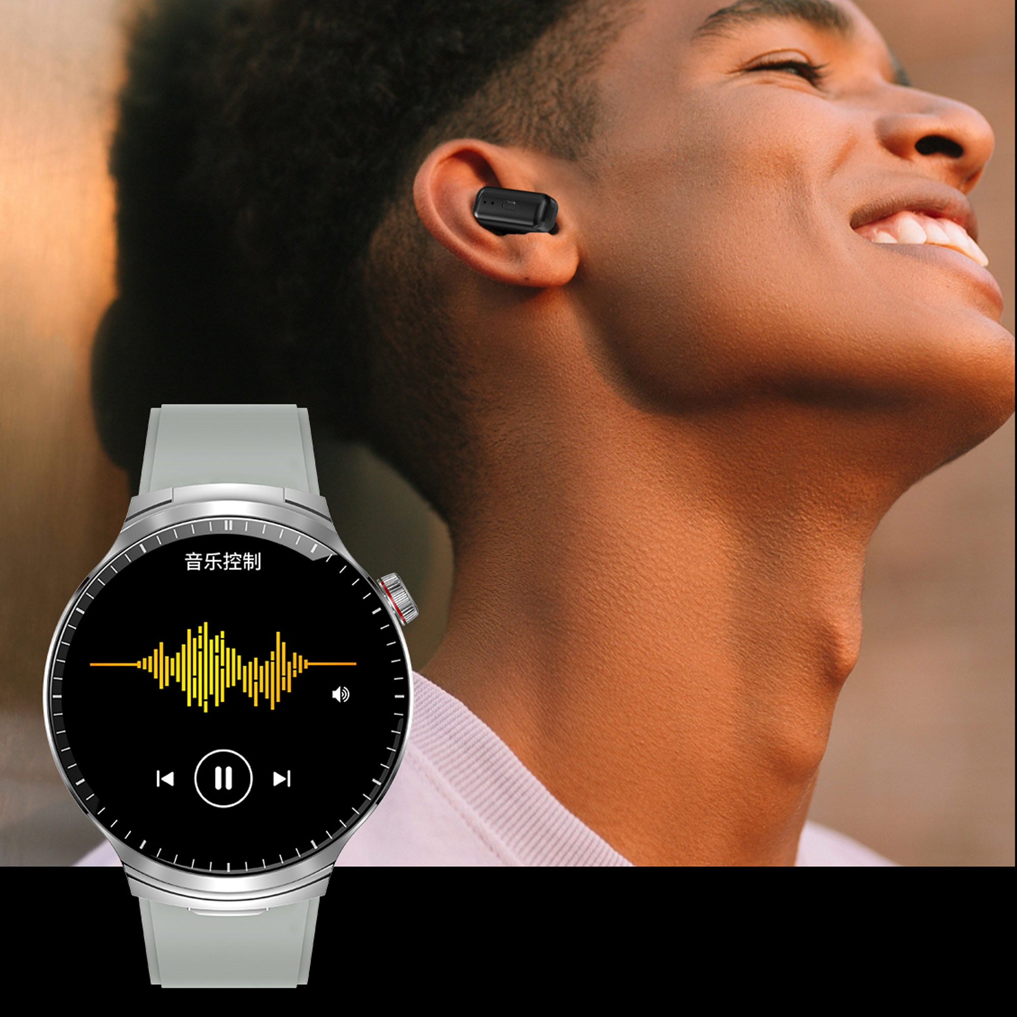 T100 2 in 1 Smart Watch with Earbuds