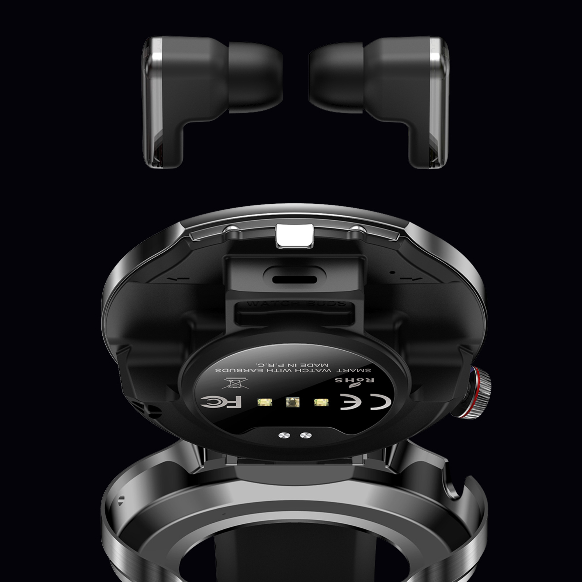 T100 2 in 1 Smart Watch with Earbuds