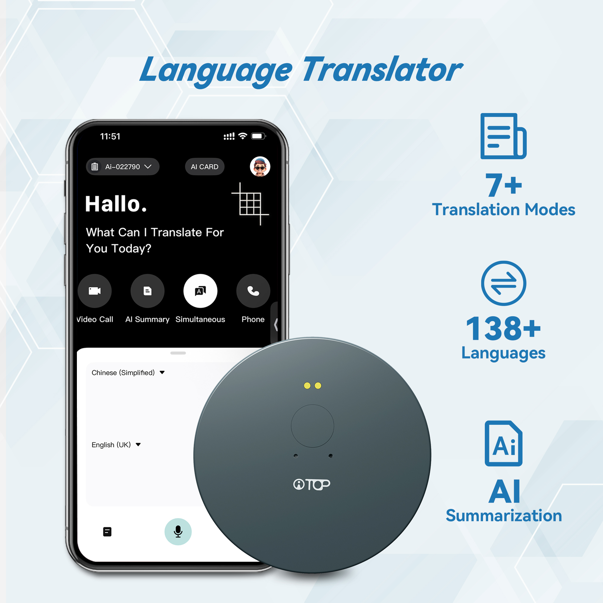 AI-101 Mobile Magnetic Round Translator