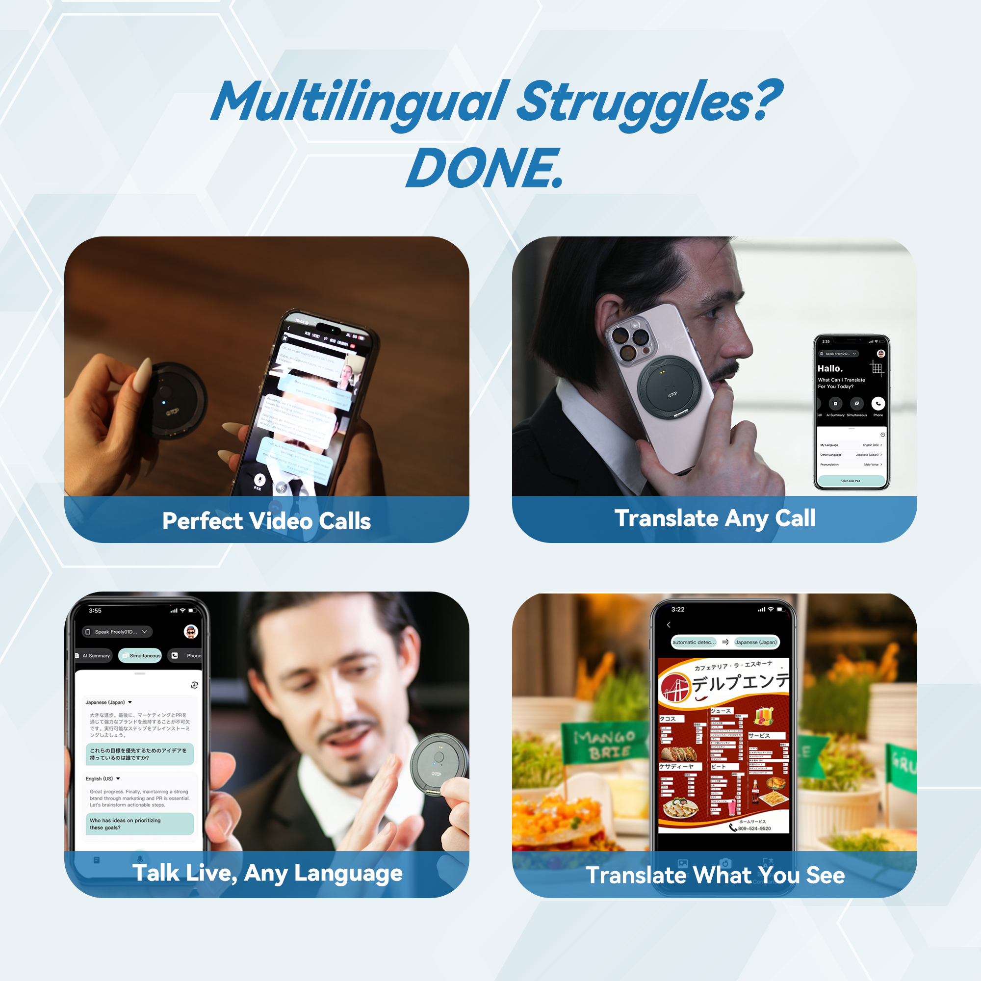 AI-102 Mobile Magnetic Round Translator with Rotating Stand