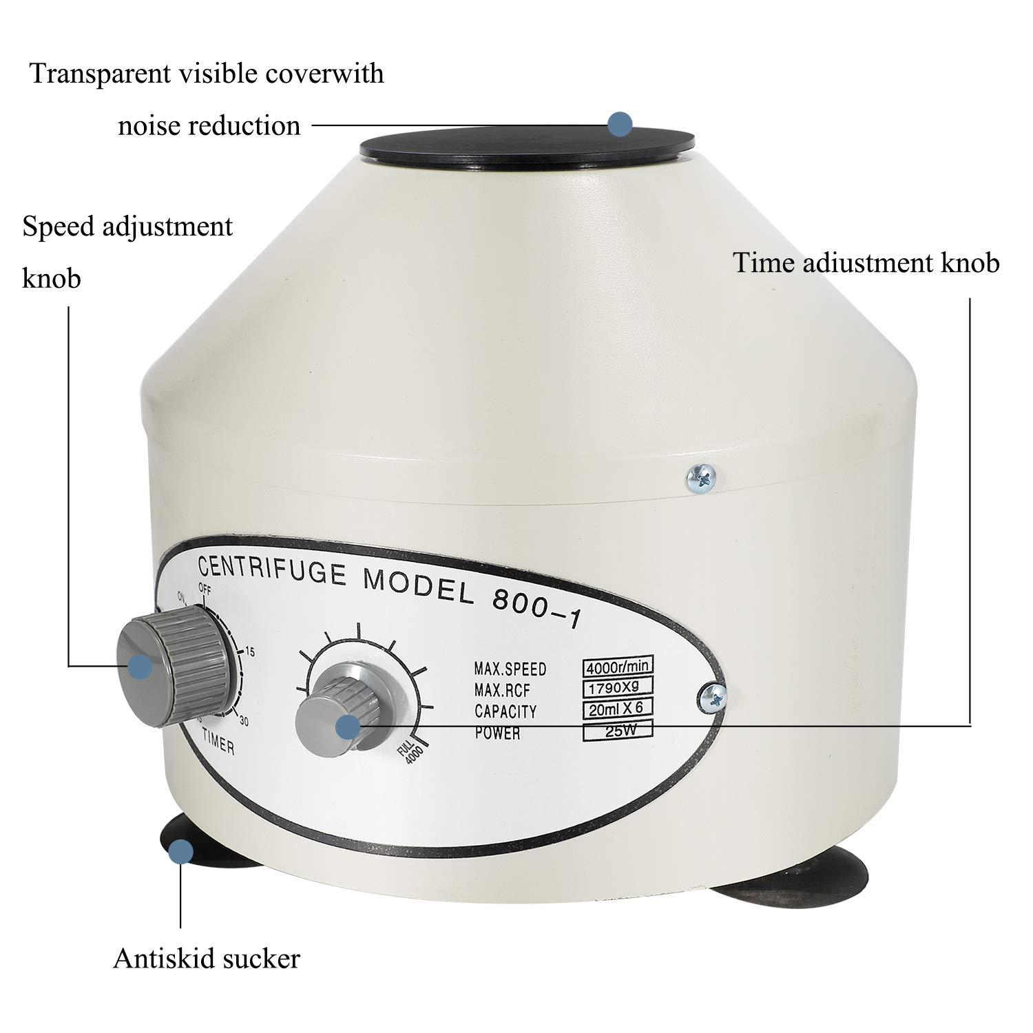 Tubes Laboratory Centrifuge Speed Control Stable Benchtop Centrifuge for Lab Use
