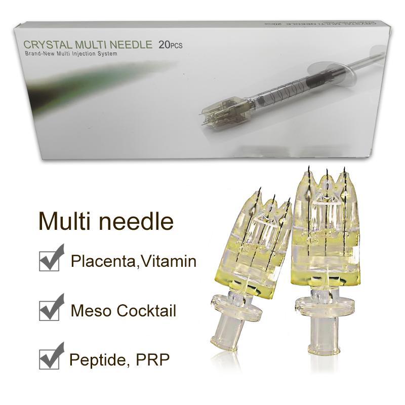Crystal Multi Needle 5-Pin Meso Filler Injector for Face Skin Rejuvenation Manual Dermal Filler Injection Tool