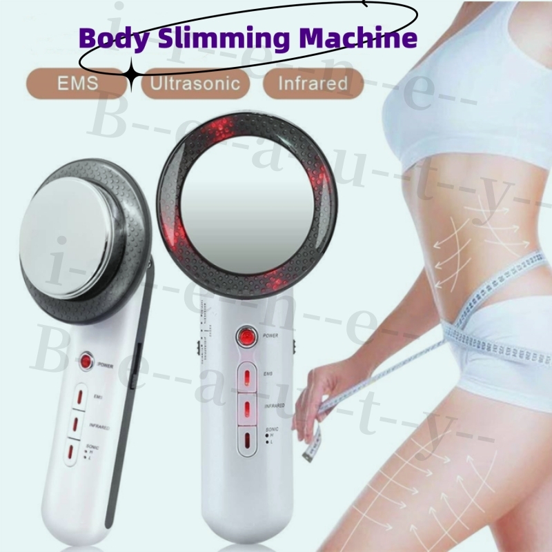 3 in 1 Cavitation Machine EMS Infrared Ultrasonic Weight Loss Device Fat Cellulite Removal Slimming Beauty Equipment Thin Body Shaping Skin Tightening Machine for Waist Thigh Arm -C