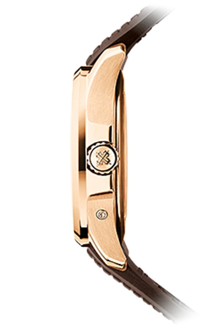 Patek Philippe Aquanaut Brown Embossed Arabic Dial Rose Gold Composite Men's Watch 5164R-001