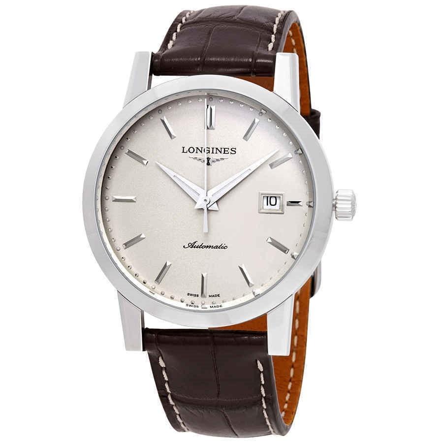 Longines Men's L48254922 Heritage Brown Leather Watch