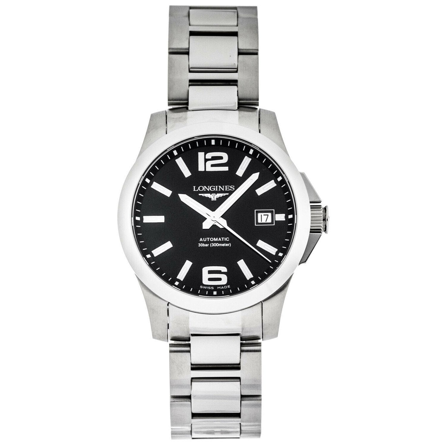 Longines Men's L3.676.4.58.6 Conquest Stainless Steel Watch