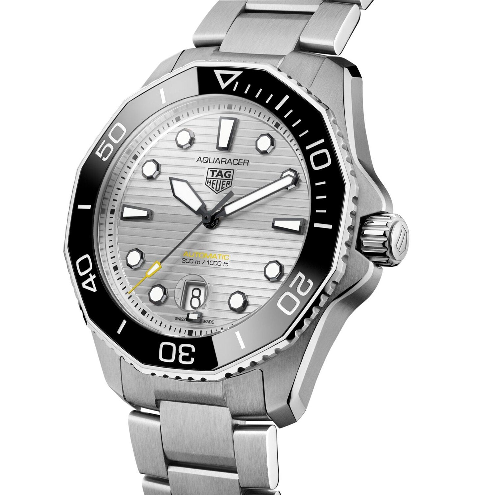TAG Heuer Aquaracer Calibre 5 Automatic Mens Silver Steel Watch