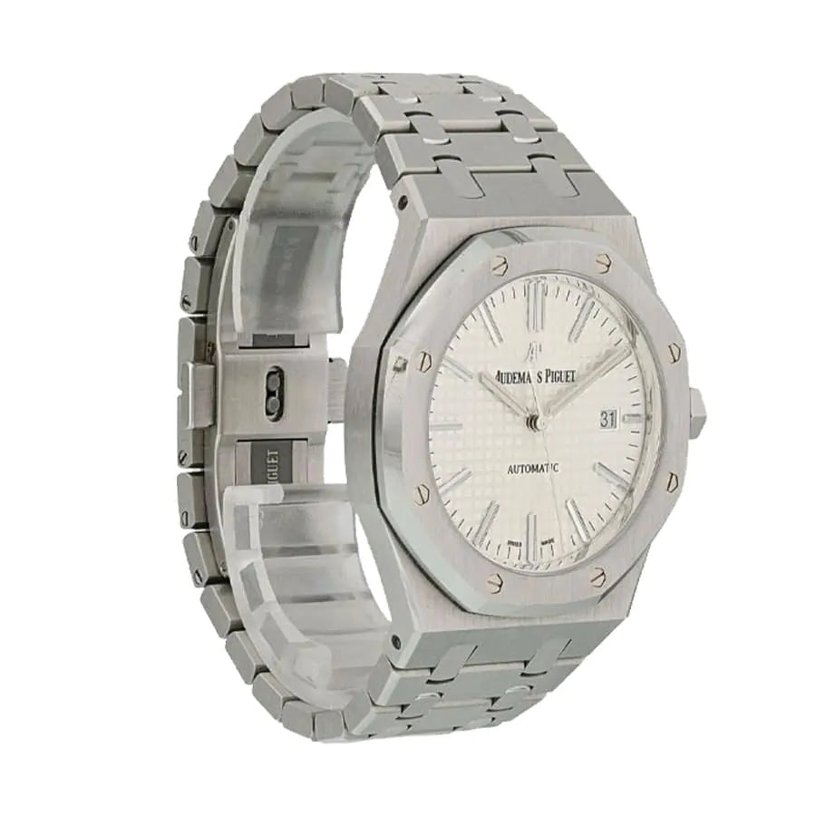 Audemars Piguet Royal Oak 41mm Rhodium-Toned Dial Titanium Bracelet Men's Watch