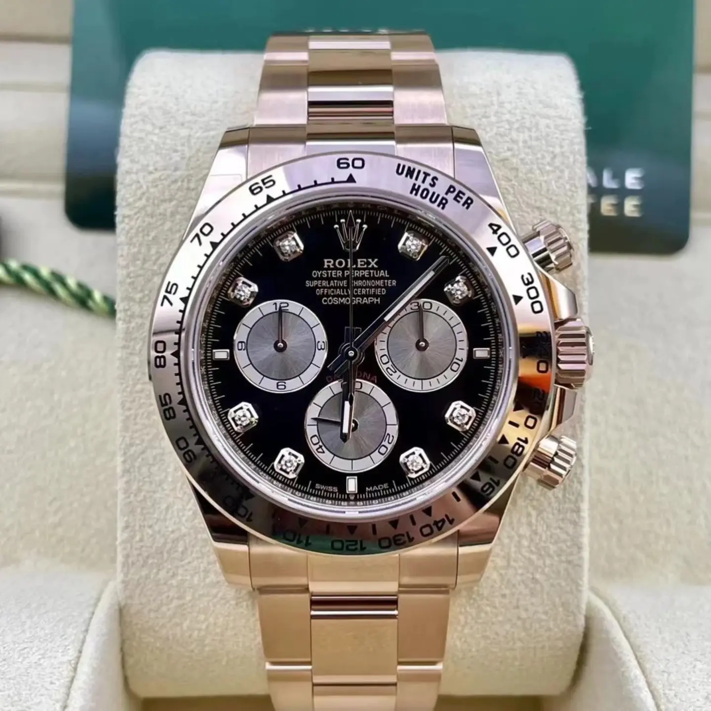 Daytona 18k Everose gold bezel-m126505-0002 40 mm