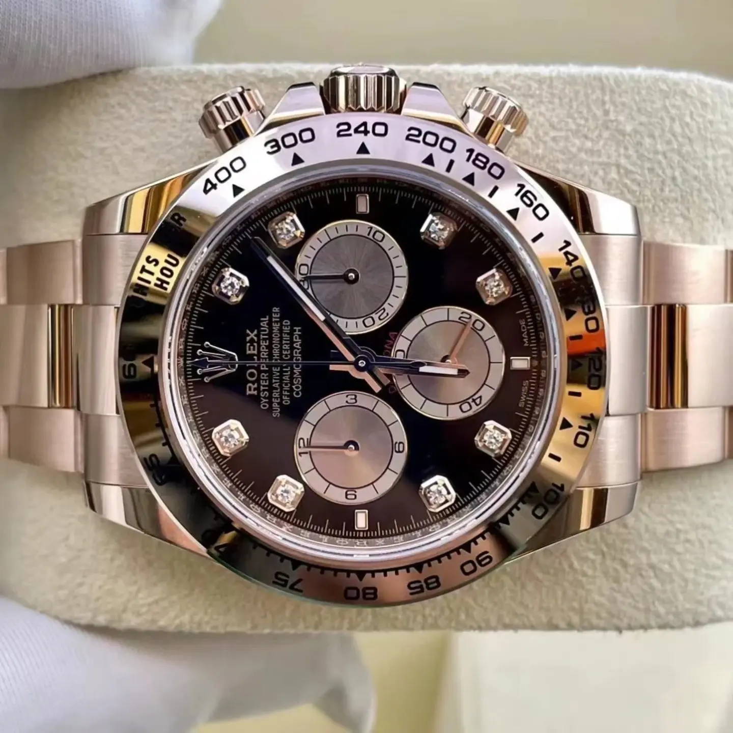 Daytona 18k Everose gold bezel-m126505-0002 40 mm