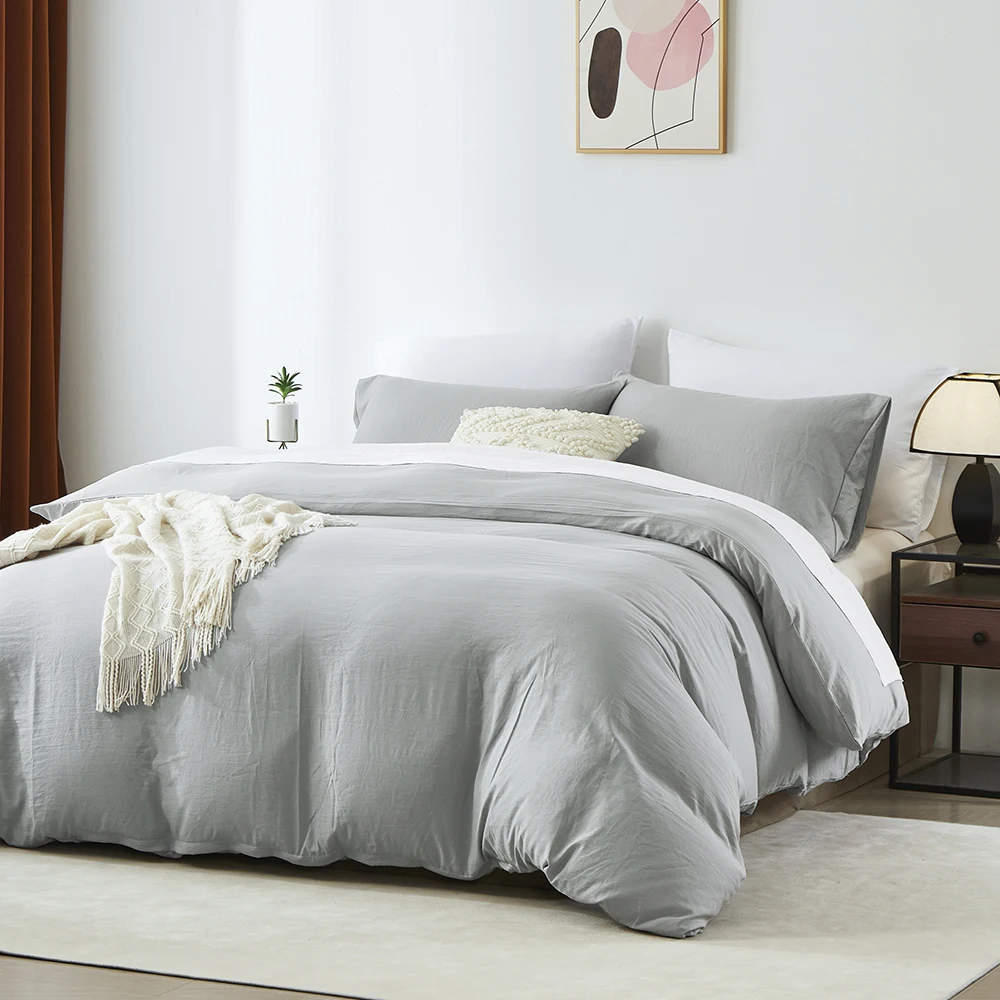 Boho Duvet Cover - Duvet Cover for All Seasons, Solid Color Chic Home Bedding Duvet Cover, Twin, Full, Queen, King