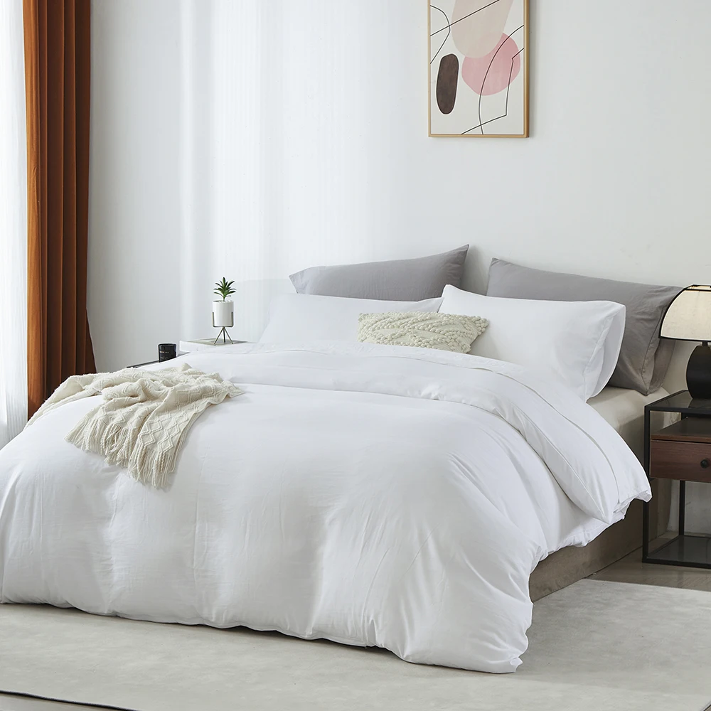 Boho Duvet Cover - Duvet Cover for All Seasons, Solid Color Chic Home Bedding Duvet Cover, Twin, Full, Queen, King