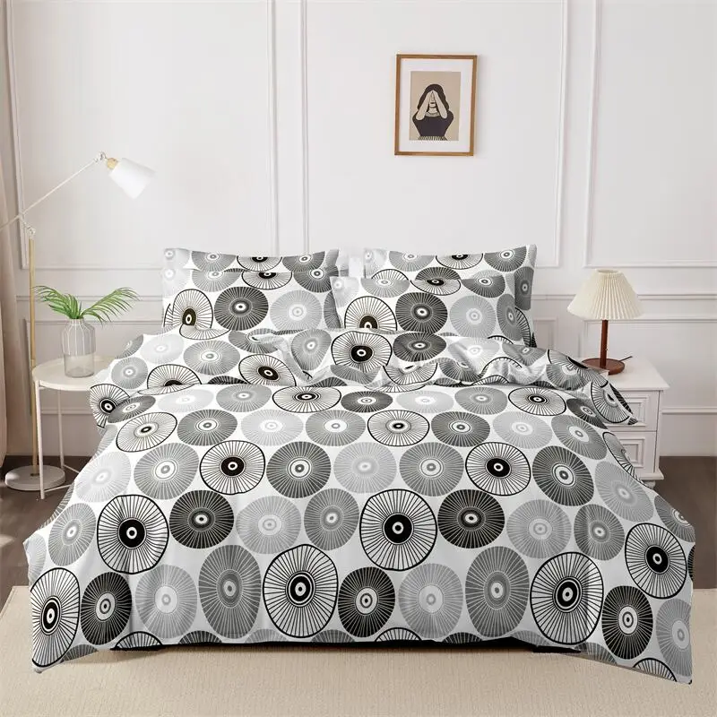 3pcs printed matte Duvet Cover Colored Bedding Set QUEEN Size Quilt Cover High Quality Skin Friendly Fabric Bedding Cover