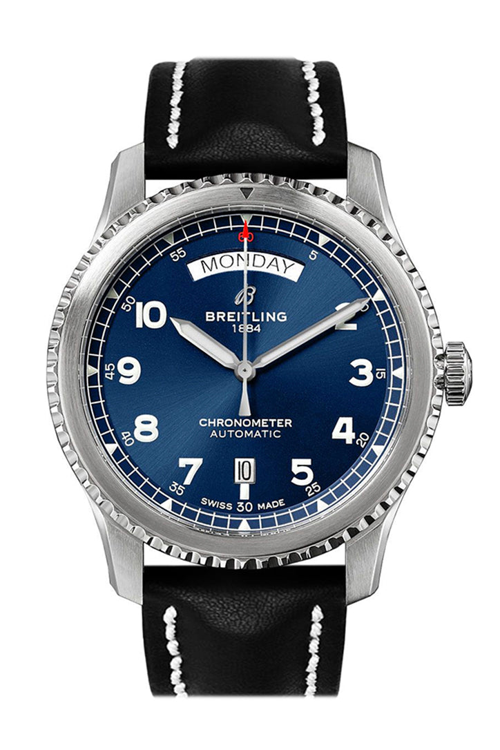 BREITLING Navitimer Day Date Blue Leather A45330101 C1X1