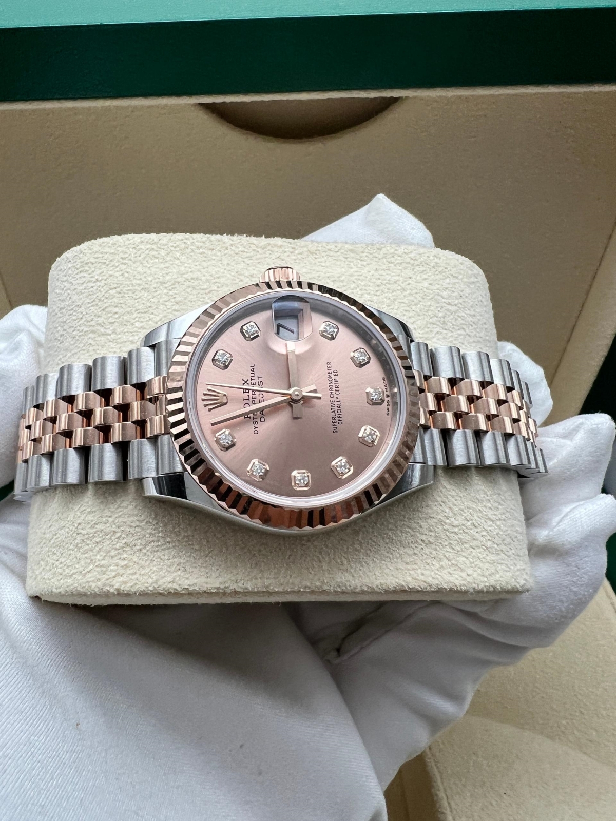 RLX Datejust m278271-0023/0024 Rose 31mm Dial Oyster Bracelet Watch