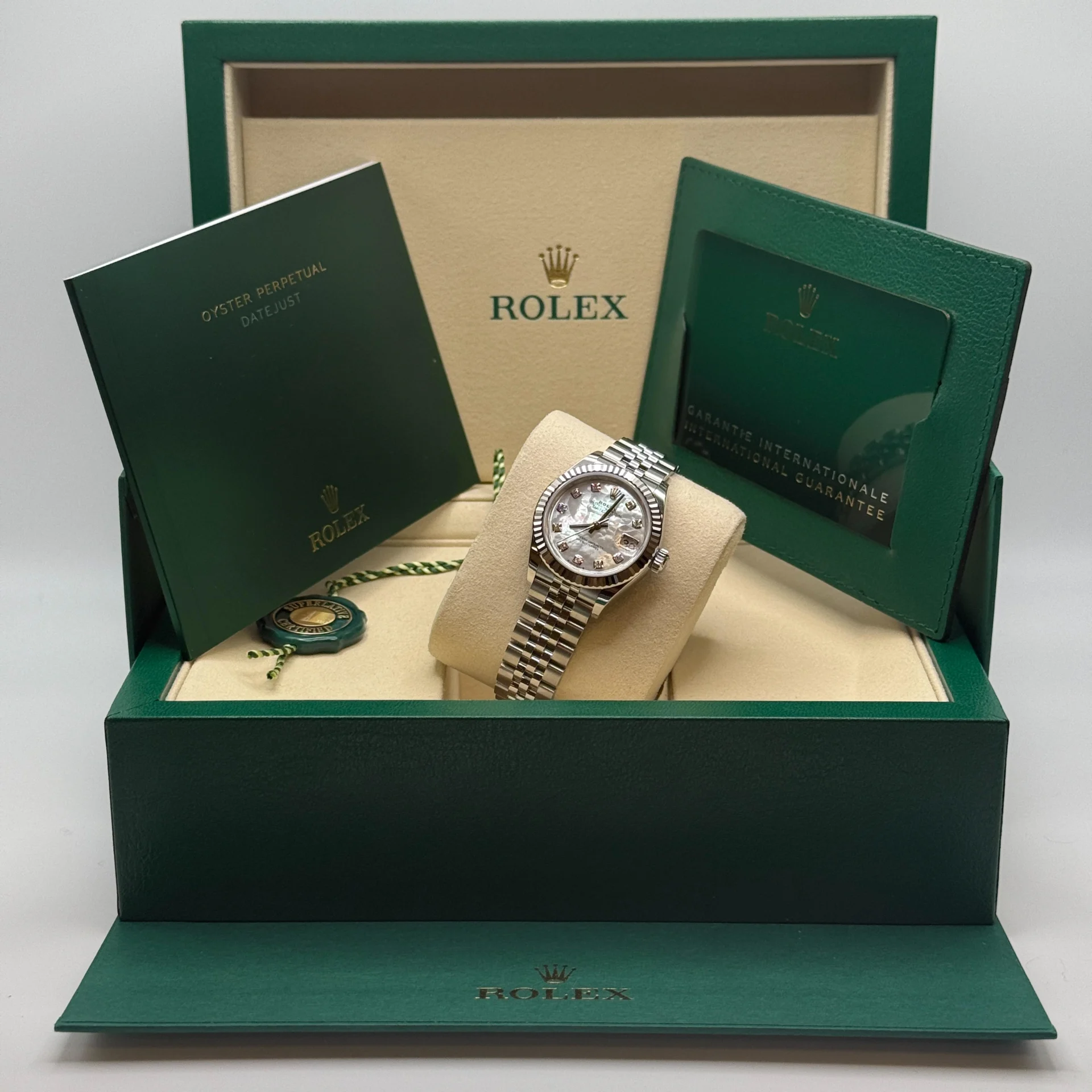 RLX Lady-Datejust 28mm 279174 Mother Of Pearl Diamond Dial Oyster Bracelet