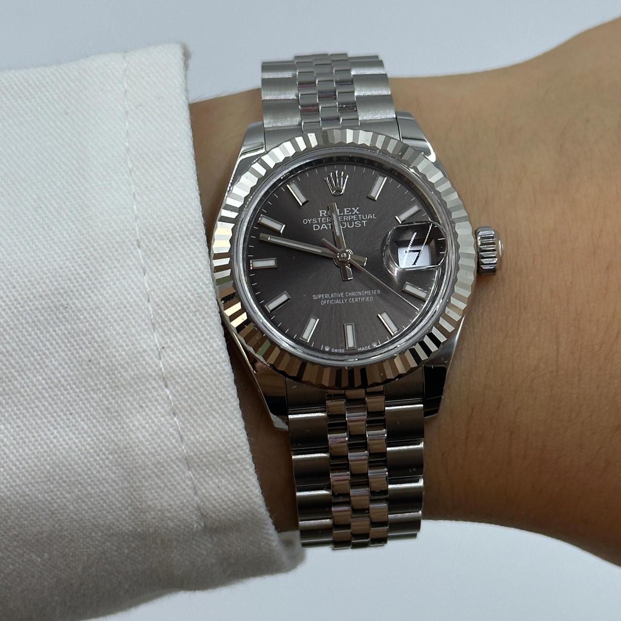 RLX Lady-Datejust 28mm 279174 Dark Grey Dial Oyster Bracelet