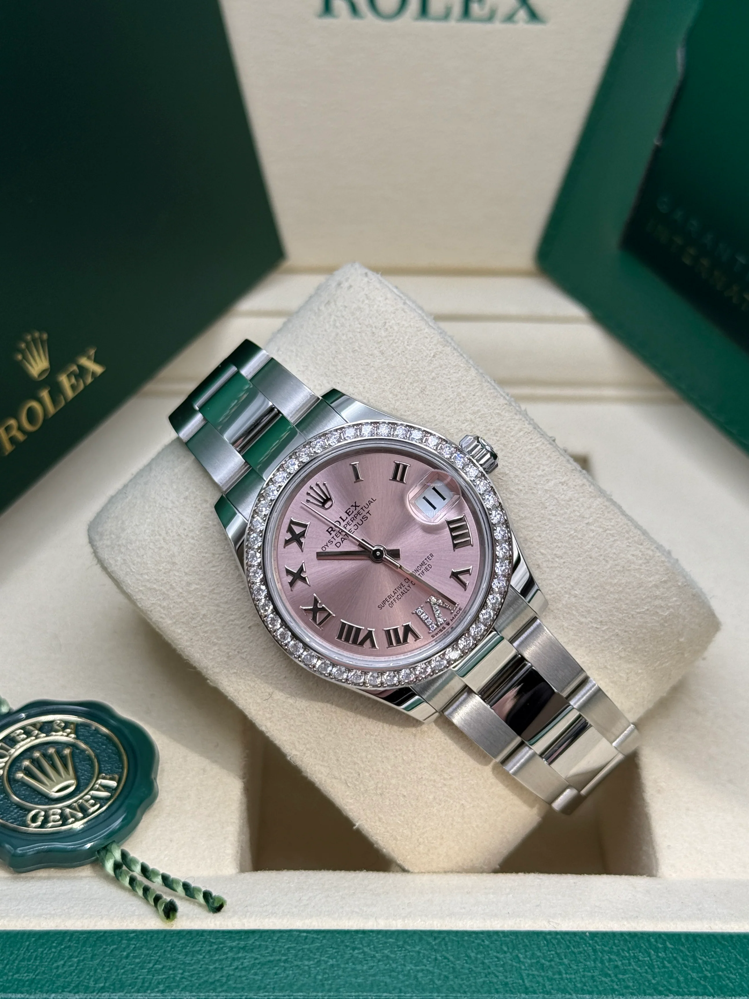 RLX Datejust m278384RBR-0027/0028 Pink 31mm Dial Oyster Watch