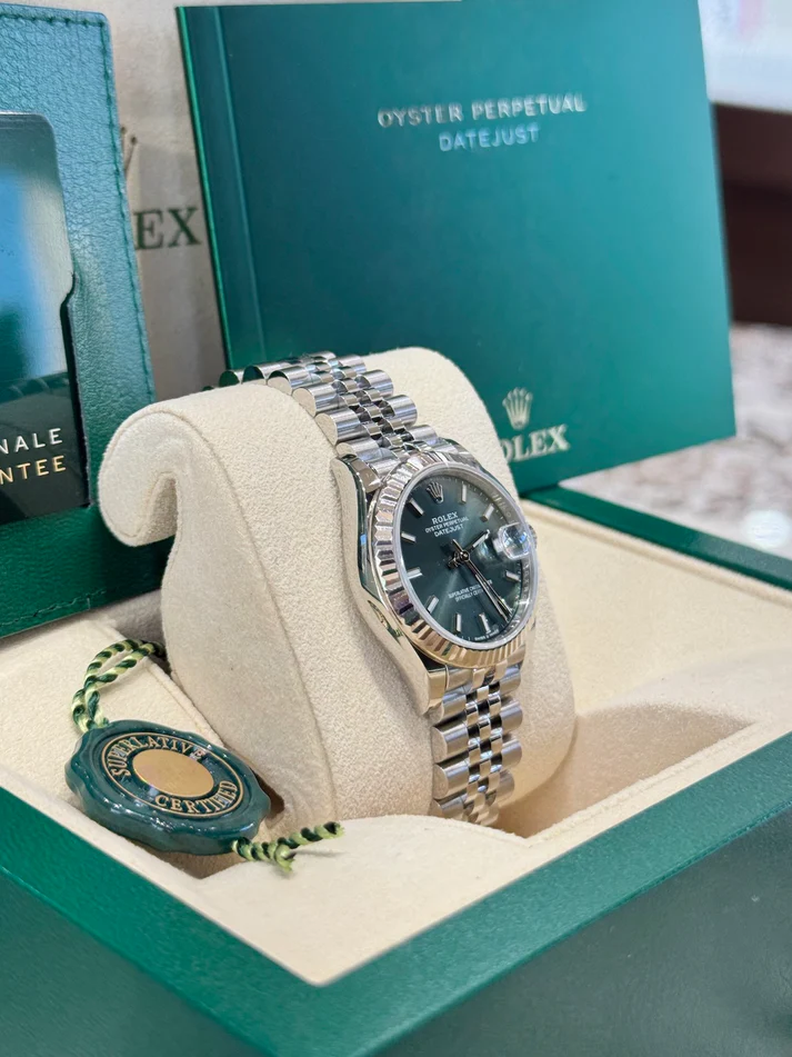 RLX Datejust m278274-0017/0018 Green Dial 31mm Oyster Watch