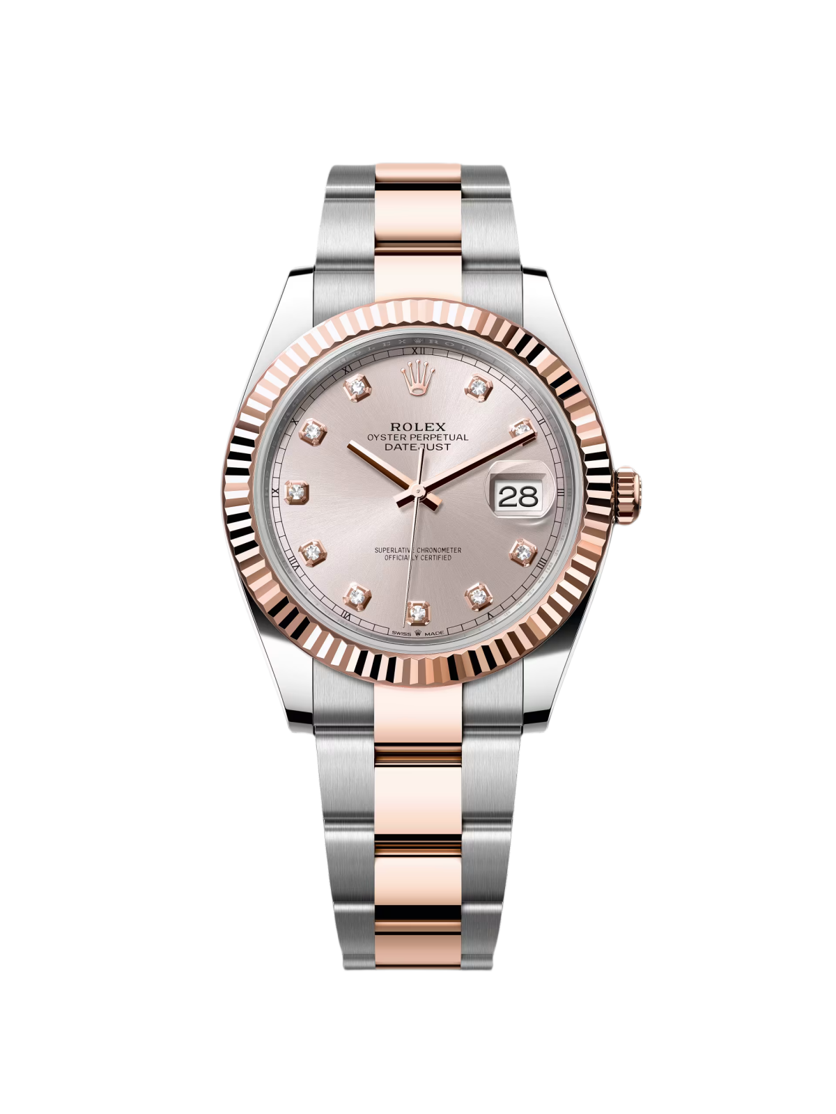 RLX Datejust 41mm 126331 Sundust Diamond Jubilee Steel and Everose Gold Watch