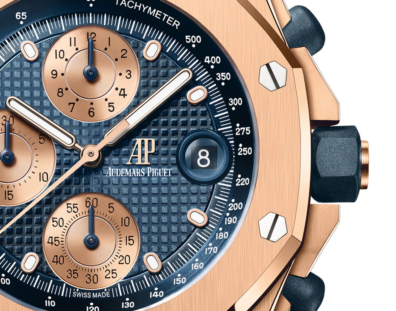 A&P OFFSHORE Pink Gold Blue Dial CHRONOGRAPH 42mm