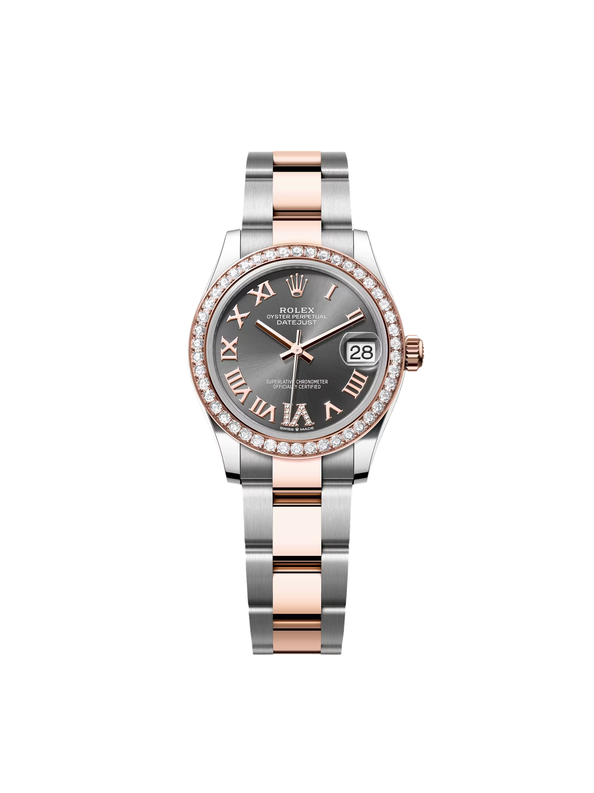RLX Datejust m278381-0029/0030 Slate Roman Diamond Dial Diamond-Set Bezel 31mm