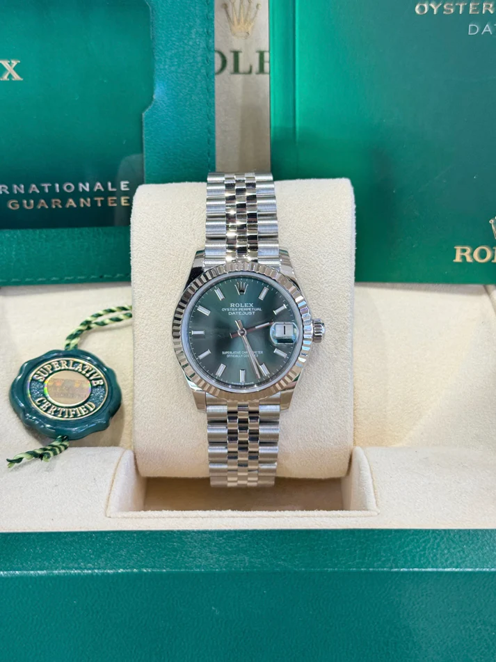RLX Datejust m278274-0017/0018 Green Dial 31mm Oyster Watch