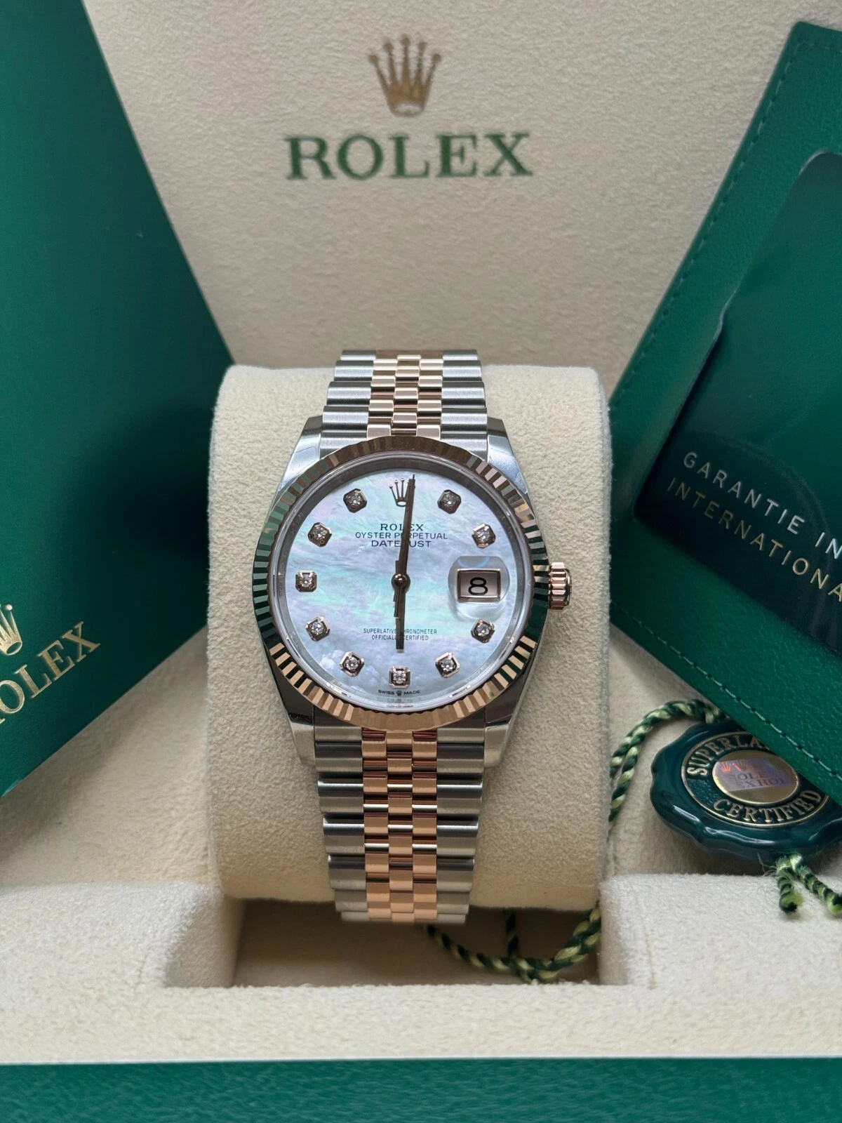 RLX  Datejust 36mm 126231 Mother-of-Pearl Dial Jubilee Bracelet