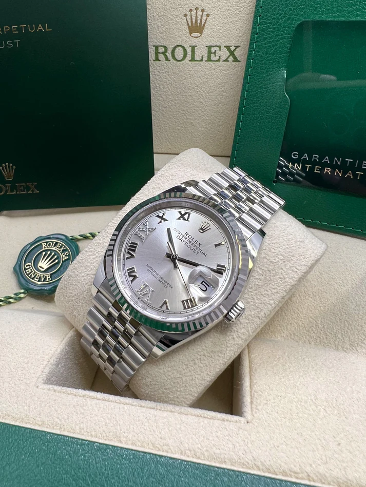 RLX  Datejust 36mm 126234 White Roman Dial Oyster Stainless Steel Mens