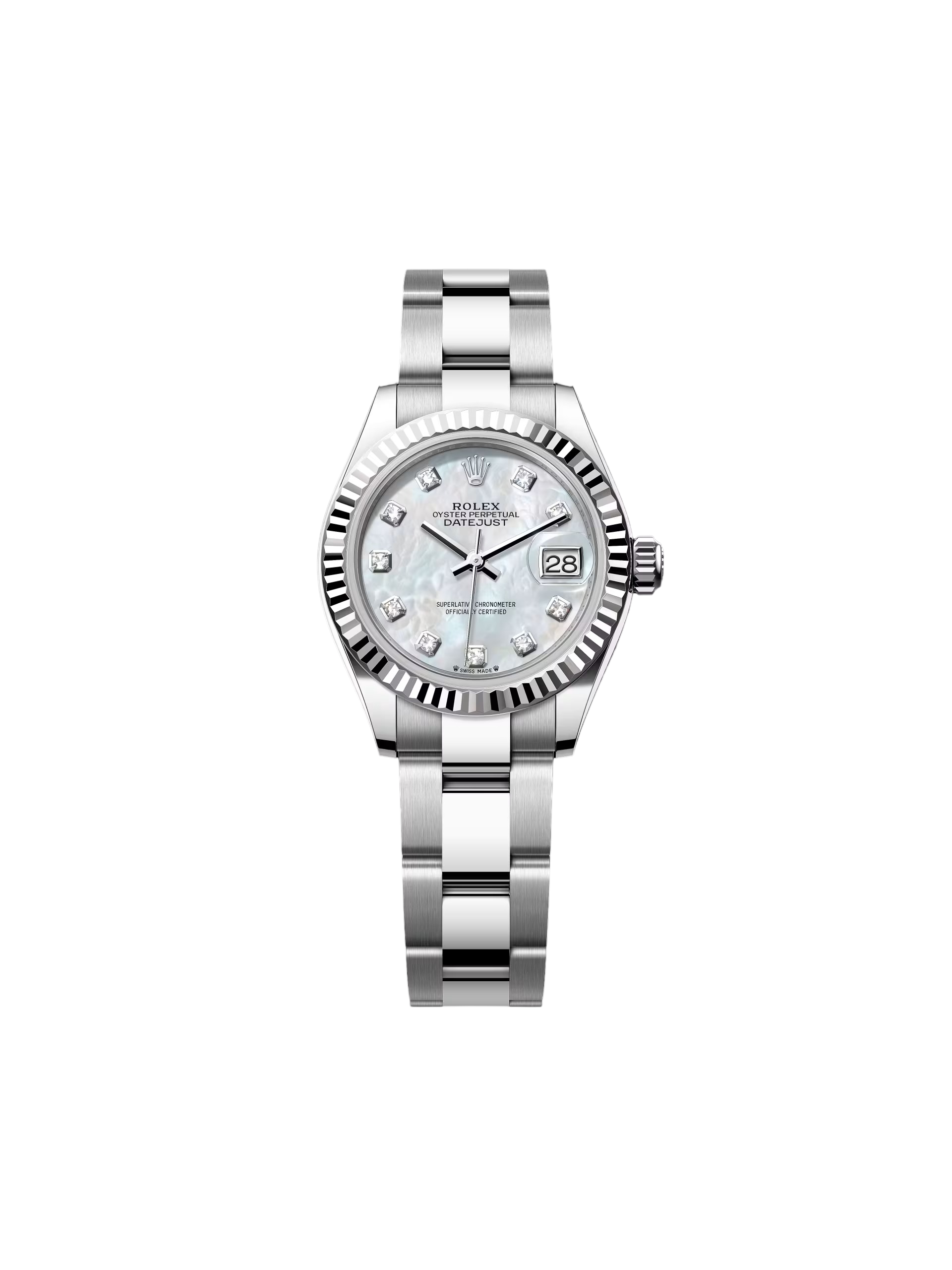 RLX Lady-Datejust 28mm 279174 Mother Of Pearl Diamond Dial Oyster Bracelet
