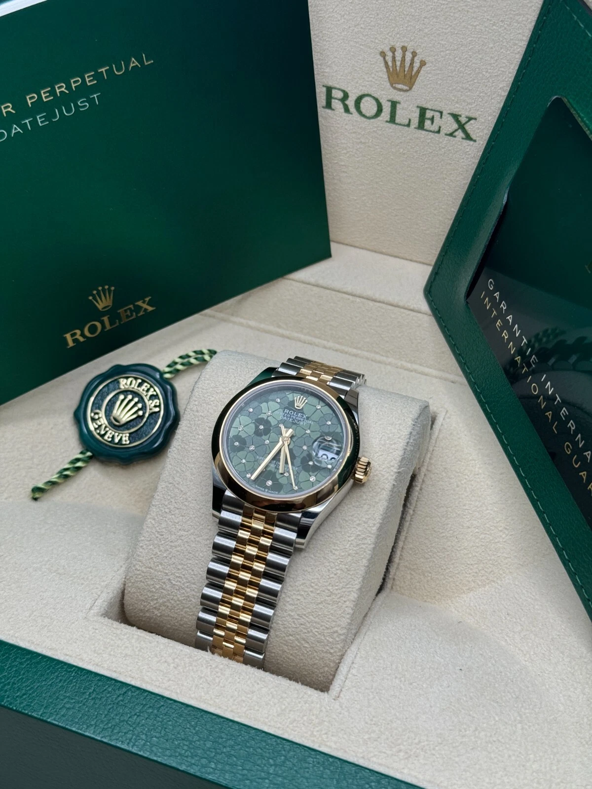 RLX Datejust m278243-0031/0032 31mm Green Dial watch