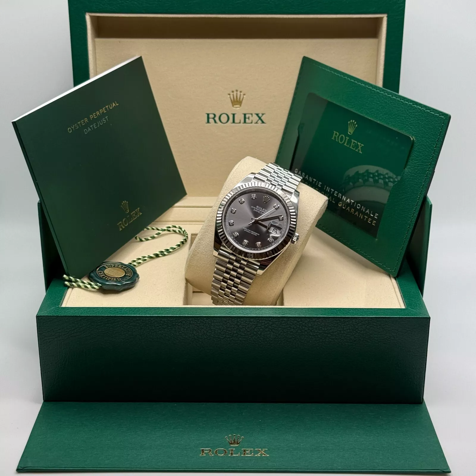 RLX  Datejust 41mm 126334 Slate Diamond Jubilee Stainless Steel