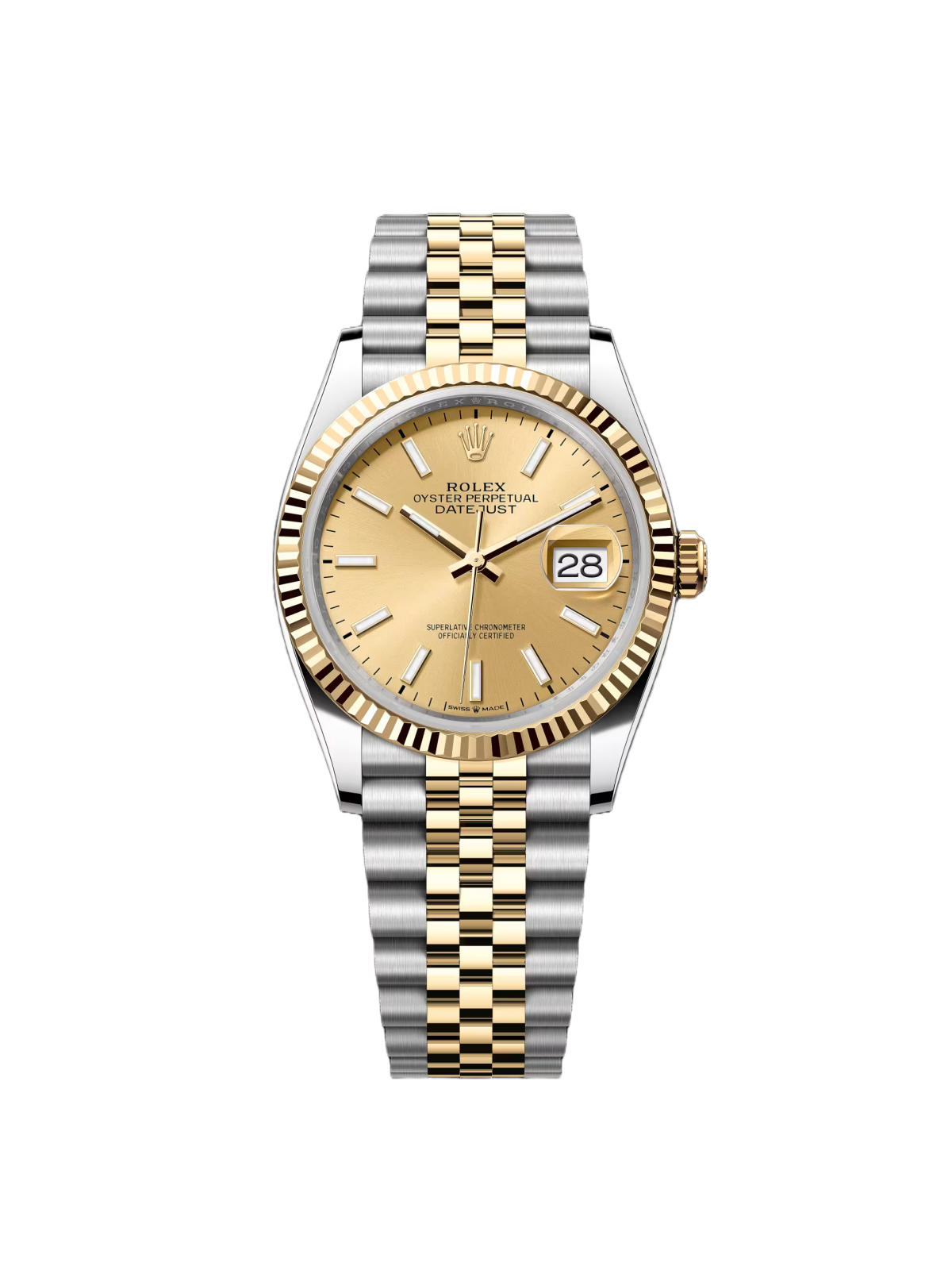 RLX  Datejust 36mm 126233 Champagne Dial Jubilee Bracelet Watch