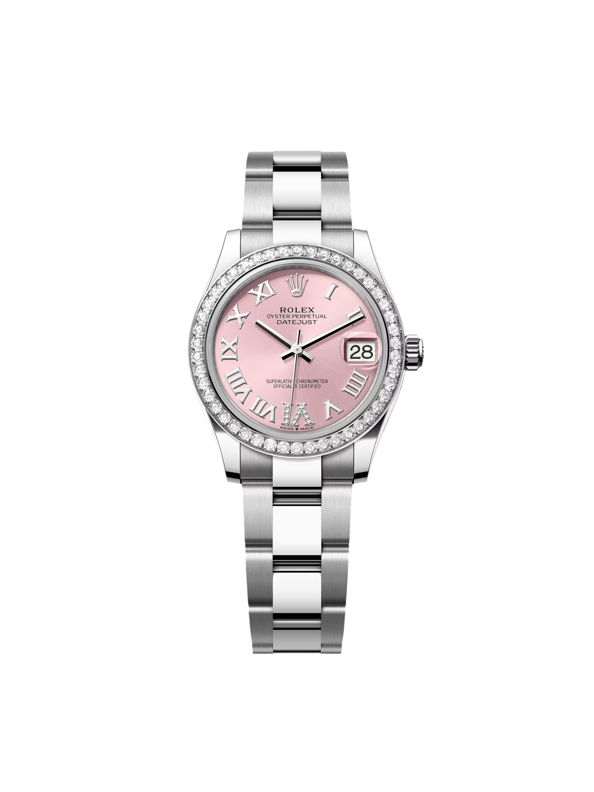RLX Datejust m278384RBR-0027/0028 Pink 31mm Dial Oyster Watch