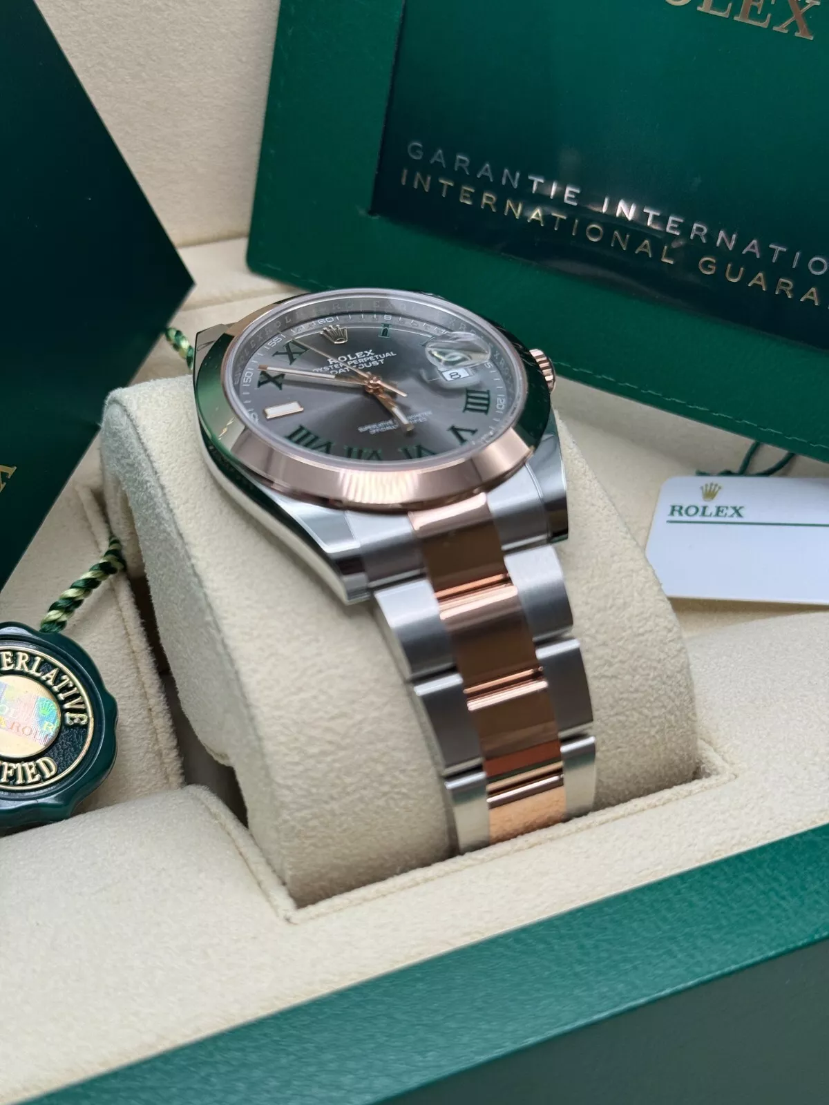 RLX Datejust 41mm 126301 Sundust Slate Roman Dial Oyster Bracelet