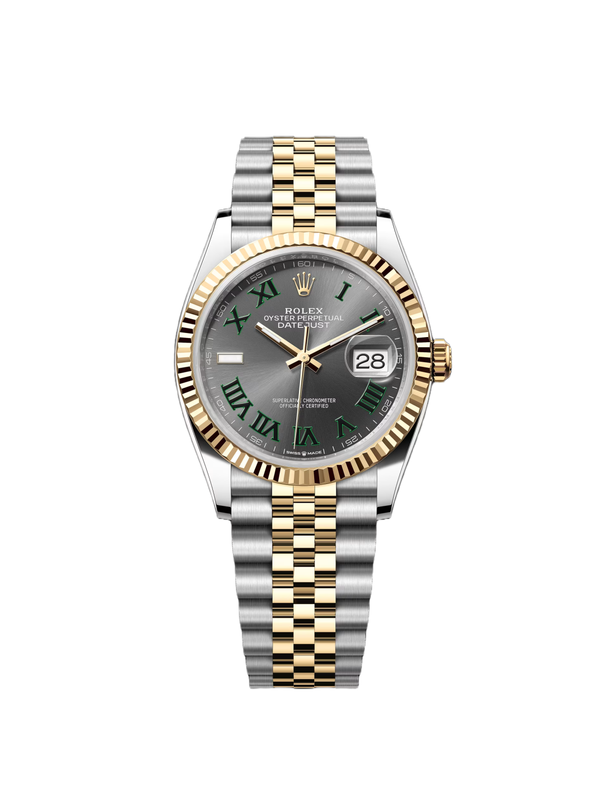 RLX  Datejust 36mm 126233 Wimbledon Slate Dial Oyster Bracelet Watch