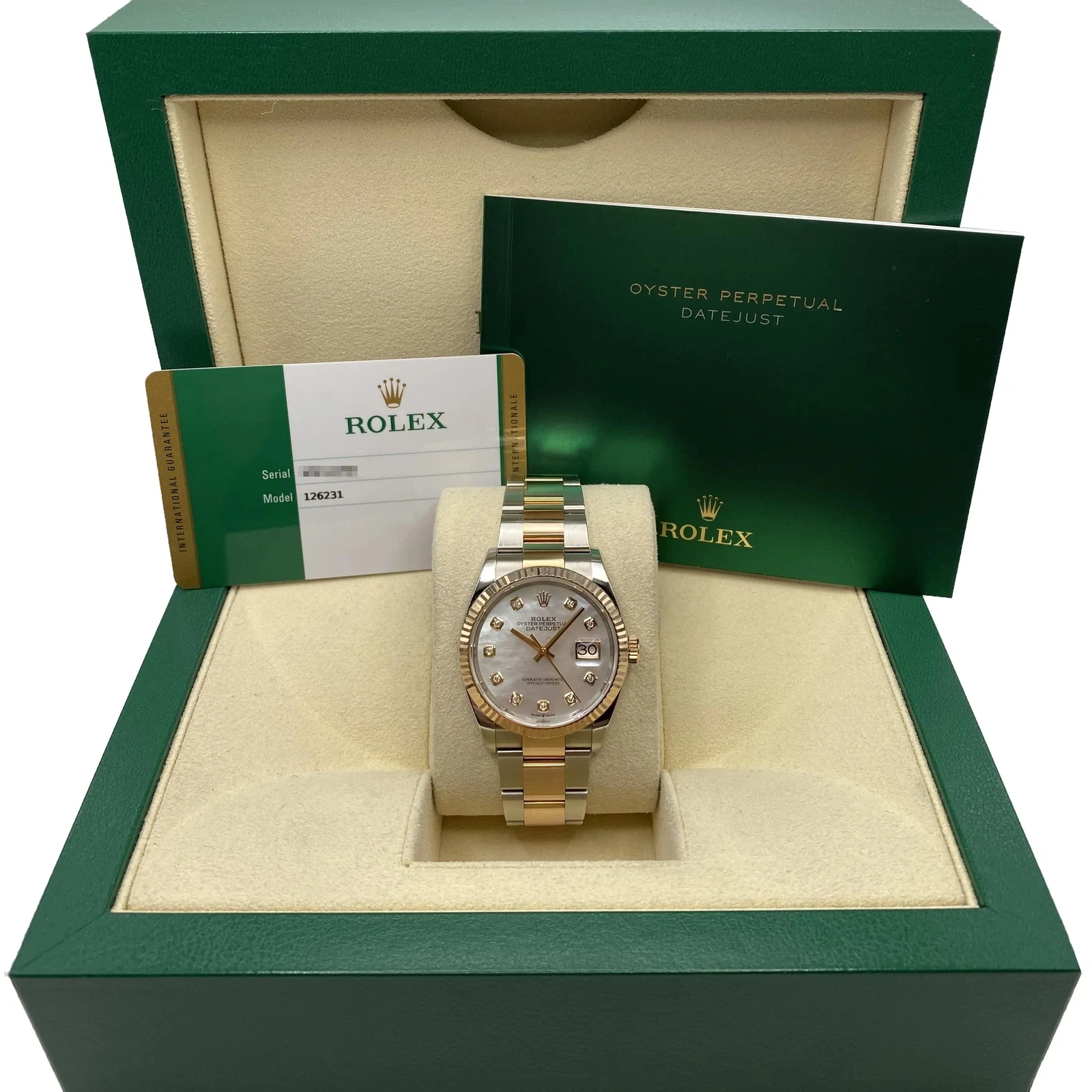 RLX  Datejust 36mm 126231 Mother-of-Pearl Dial Jubilee Bracelet