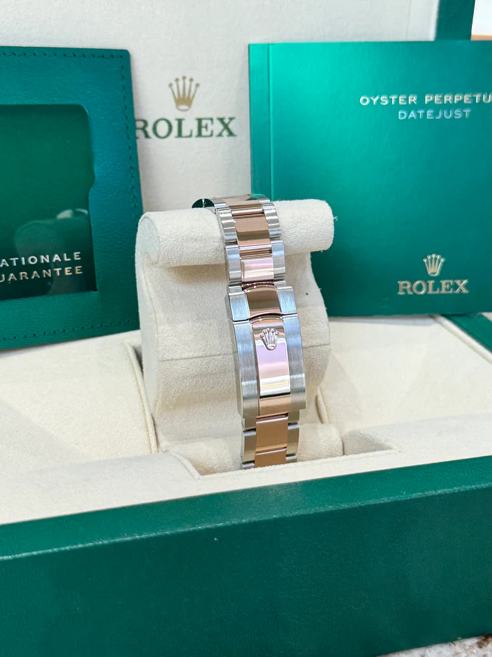 RLX Datejust 41mm 126301 Sundust Index Oyster Steel and Everose Gold Watch